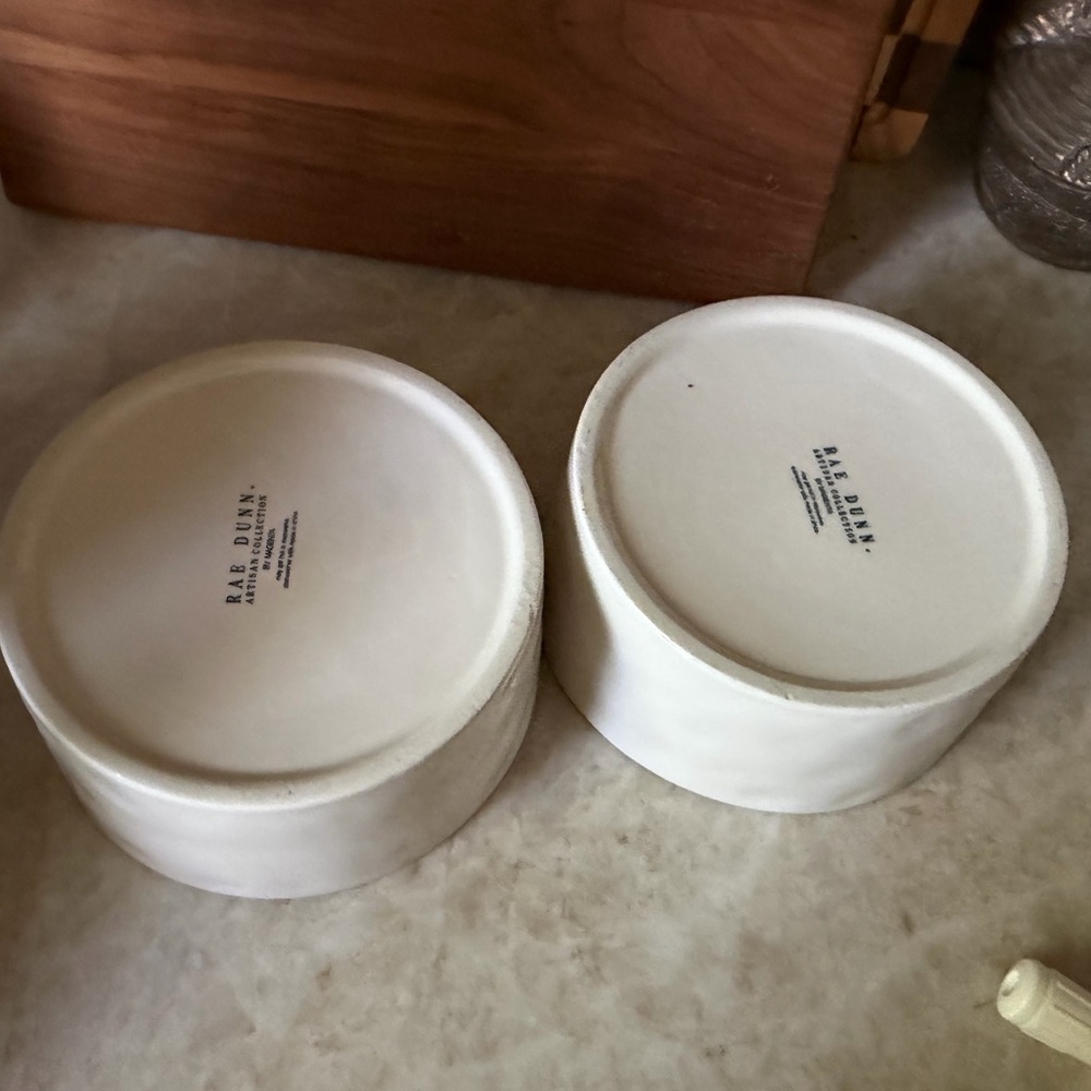 Rae Dunn Woof and Devour ceramic dog bowls - Picture 11 of 12